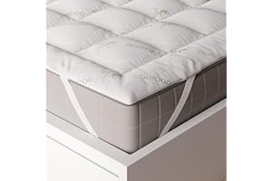 NIAGARA SLEEP SOLUTION Niagara Sobrecolchón de bambú | Topper para colchón 90 x 190 cm | Grosor 2 cm | Refrescante, Transpirable para aliviar el Dolor de Espalda, Bolsillos Profundos para colchones de 20-50 cm