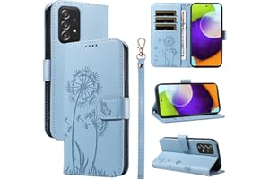 Bravoday Mobile Phone Case for Samsung Galaxy A52 4G / 5G / A52s 5G Case, Premium PU Leather Flip Case with Magnetic Card Slot Stand Function Protective Case for Galaxy A52 4G / 5G, Light Blue
