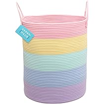 Cesto Portabiancheria Circolare Con Stampa Foglie Lilla - Impermeabile E Con Manici - Organizer Per Vestiti, Giocattoli E Coperte - 3