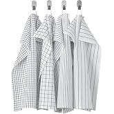 Ikea RINNIG &Ccedil;ay Havlu, Beyaz/Koyu Gri/Desenli, 18x24 (45x60 cm)