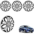 WolkomHome car Wheel Cap, Hub Cap Wheelcover 15 Inch Wheel Cover for Baleno 2020 (Vizzion Dual Color Silver Black)