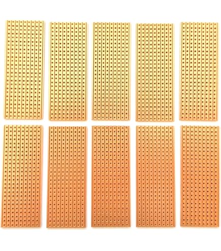 5 Pezzi Stripboard Veroboard 6,5 X 14,5 Cm &ndash; Scheda PCB Non Tagliata, Singola Faccia, Senza Marca