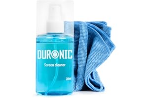 Duronic SCK101 Kit de nettoyage de 200 ml avec tissu en micro fibre - Idéal pour nettoyer écran d’ordinateur, PC, télévision, moniteur TFT LCD OLED PLASMA, tablette, téléphone