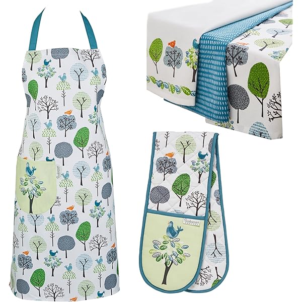 KITCHEN TEXTILES SET - Coordinated Apron, Oven Glove And Tea Towel In - Republic Of Happy - View #9