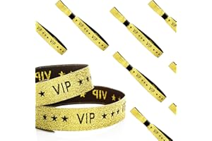 WANGDEFA VIP Einlassbänder Kino Party Stoff Einlassbänder kino deko VIP Stoffbänder Festivalbändchen Kontrollbänder VIP Eintrittsbänder vip party deko für Silvester Party Feste Festivals (20)