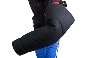 DINGO GEAR WWW.DINGOGEAR.COM 1977 DINGO GEAR Extra Soft Nylcot Bite Sleeve with Handle and Grip Inside the Bite Guard for IGP, K9, Dog Sports, Young Dog Training, Black, Bite Level 2 - Intermediate (S01963)