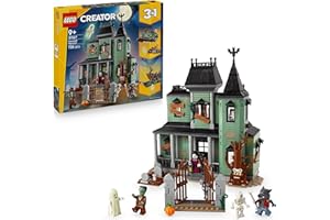 LEGO Creator 3 in 1 Villa Spettrale - Casa Giocattolo Interattiva che si Trasforma in Nave Fantasma o in Treno - Include 5 Minifigure - Regalo Creativo per Bambini e Bambine da 9 Anni in su - 31167