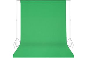 GFCC Sfondo Fotografico Verde 1,5x2,1m - Sfondo Foto Video Greenscreen Resistente alle Rughe, Professionale Fondale Fotografico Poliestere per Studio Fotografia, Foto, Riunioni Online, Video Brevi