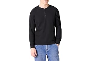 Amazon Essentials Men's Slim-Fit Long-Sleeve Waffle Henley Shirt