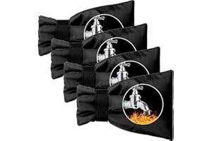 ANLIOTO 4 Stück Wasserhahn Abdeckung Winter, Wasserhahn Frostsicher Außenwasserhahn Frostsicher Thermoschutz für Garten 420D Oxford Tuch Wasserdicht, Frost und Frostschutz