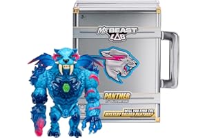 MrBeast Lab Apex Beast Panther - Figura de coleccionista, de pie a 15,8 cm de Alto, con Detalles Extremos, Embalaje Premium, 13 Puntos de articulación y mandíbula de mordida, 2 para coleccionar