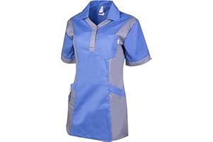 Clinotest Damenkasack Julia - 95 Grad waschbare, kochfeste Kasacks ohne Einlaufen - Kasack aus 65% Polyester, 35% Baumwolle - Pflege Berufsbekleidung für Krankenschwester, Altenpflege, Kosmetik uvm.