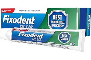 Fixodent Plus Adhesivo para dentadura antibacteriana, 40 g