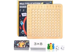 WDJLNZB Tableau de Multiplication Enfant, Tableau de Multiplication Montessori, Jeux de Plateau Table de Multiplication en Bois, Tableau Table de Multiplication pour 3Ans Apprendre à Chiffres (Dinosaur)
