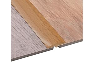 JINFANSHURICH Perfil de transición autoadhesivo, perfil en T, 5 x 300 cm, flexible de PVC, para todo tipo de suelos, recortable e impermeable (grano de madera clara, 3 m)
