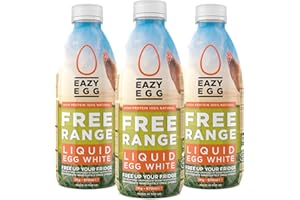 Eazy Egg Free Range Egg Whites Liquid 3 x 1L | Made in The UK from Eggs Free Range | Ambient Storage & 6 Month Shelf Life | for Baking, Shakes, Omelettes & Cocktails