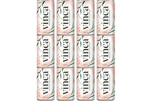 Vinca - Organic Canned Pale Rosé Wine Dry 12.5 Percent ABV, Pale Organic Crisp Fruity, 100 percent Sicilian Grapes, Savoury and Elegant Notes, Fresh Notes, Vegan, Gluten Free, 12 x 187 ml
