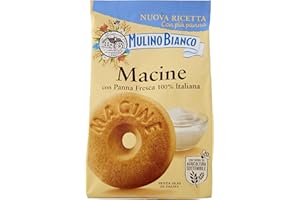 Mulino Bianco Biscotti Frollini Macine con Panna Fresca, Colazione Ricca di Gusto, Senza Olio di Palma, 350 g