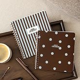 15x16 Spiralli Karton Kapak 2'li Noktalı Not Defter Seti - Puantiye