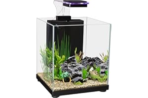 AQUAONE Aqua One Betta Sanctuary Glass Aquarium 10L, Blue,White,Black