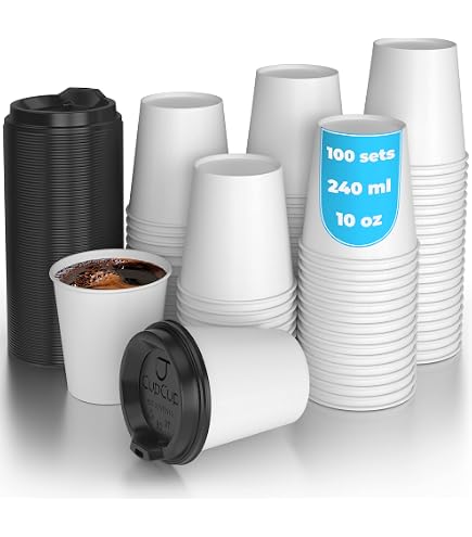 Bicchieri Da Caffè Usa E Getta Con Coperchi E Maniche Termiche - Set Da 50 Pezzi Colore Rosa, Carta Con Rivestimento In Polietilene, Per Bevande Calde E Fredde, Ideali Per Feste E Ufficio