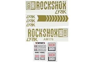 Ecoshirt Stickers Fork Rock Shox Lyrik 2018 Am176 Aufkleber Decals Autocollants Adesivi Forcela, Gold