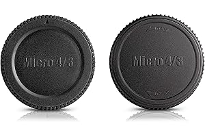 Ares Foto® Set: Funda y tapa del objetivo • Funda protectora para cámaras Micro Four Thirds (M 4/3): Panasonic Lumix DC-GH5S DC-G9 DC-GX850 DC-GH5 DMC-G85 / G80 Olympus PEN E-PL8 OM-E E-M1 Mark II PEN-F, etc.