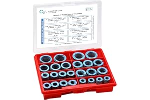 KINETICS LINE Coffret de 320 Joints Plat en Fibre (3/8 Pouce à 1 Pouce) pour Systèmes de Gaz, Climatisation, Solaire, Sanitaire, Renforcé avec des Fibres D'aramide Kevlar® (Jusqu'à 350°C)