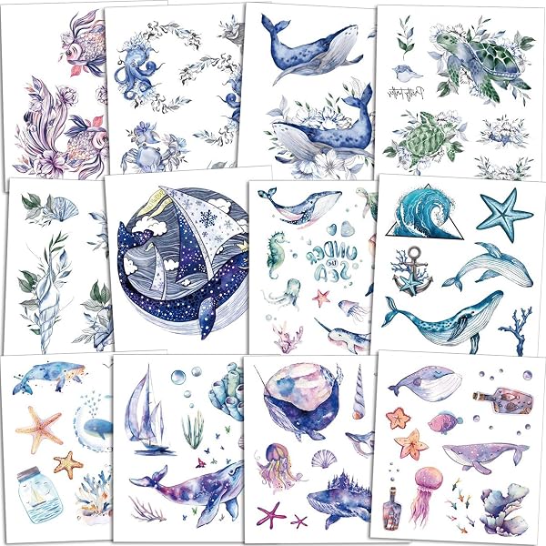 Perline Acriliche A Tema Marino — 480 Pezzi Con Forme Di Pesci, Conchiglie E Stelle Marine