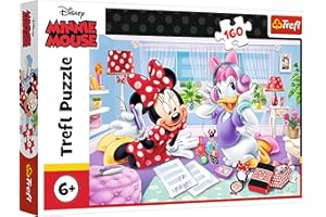 Trefl Dzień z Przyjaciółką Puzzle 160 Elementów Disney Minnie Mouse o Wysokiej Jakości Nadruku dla Dzieci od 6 lat