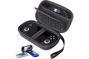 CBDYWVR Twarde etui EVA na ręczną konsolę do gier RG40XXH, twardy futerał do przenoszenia RG40XX H 10 cm, torba podróżna do przechowywania Anbernic RG40XX H, tylko z torbą siatkową (RG40XXH-czarny)