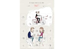 CALENDRIER EVENEMENT Calendrier de l'avent 25 jours AVANT le MARIAGE - Cadeau Mariage COUPLE - Cadeau EVJF - GUIDE organisation de MARIAGE