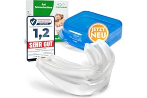 ‎PERFEKT-SCHLAFEN24 Perfekt-Schlafen24® 2-in-1 Schnarchschiene Gerät – Zahnschiene Knirschen Schnarchstopper|Anti Schnarch Schiene Knirscherschiene für Nacht|Schnarchen Stopper Zahnschutz| Aufbissschiene Gegen Schnarchen