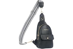 ZIOSINM Sac Poitrine pour Femme, Sac Banane Femme Petit Bandoulieres, Sacoche Femme PU Cuir Pour les Sports de Plein Air et les Voyages