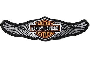 GZM Replica Harley Davidson Alado 25 x 8 cm mit Thermokleber für Jacken, Westen, Biker