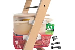 [ TEST SEHR GUT, NOTE 1.1 *] EmSoLi Adapter Schwarz + 2x Haken für Ikea Trofast Box Korb Drahtkorb, kompatibel mit Stokke Tripp Trapp Baby Hochstuhl, Hochstühle Kinderstuhl Zubehör, Kinder Hoch Stuhl