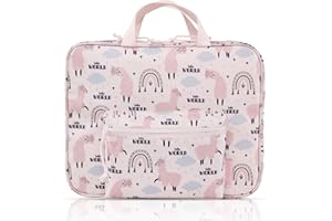 TA Trend Atelier Sac pour tiptoi et systèmes d’Apprentissage interactifs avec stylos Audio – Sac de Rangement et Transport pour Livres, Accessoires et Tablette Enfant – Motif Lama Rose