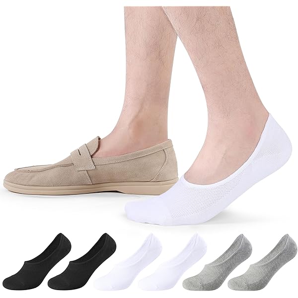 Calzini Fantasmini Unisex In Cotone - 3 Paia Corti Antiscivolo Con Rinforzo In Spugna - Foto 3