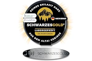 ‎SCHWARZESGOLD SCHWARZESGOLD® Shilajit Original Harz aus dem Altai Gebirge (27g) - Abgefüllt und laborgeprüft in DE - 53% Fulvinsäure und 9% Huminsäure | Authentisches Mumijo Shilajit kaufen