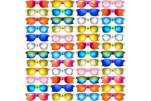 Bouiexye Confezione di occhiali da sole colorati con lenti colorate alla rinfusa per feste di compleanno, spiaggia, piscina, 12 colori vivaci