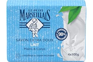 Le Petit Marseillais - Sapone Extra Dolce Latte 200 g – Sapone solido mani e corpo con 98% ingredienti di origine naturale – Confezione in carta riciclabile