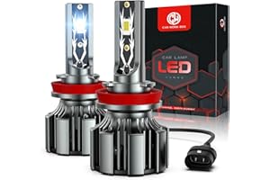 CAR WORK BOX Bombillas H11 LED 16000LM 80W, 6500k Blanco H11 Lámpara de Faro LED Para Coche, 400% Más Brillante Que la Halógena