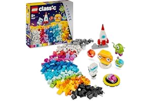 LEGO Classic Planetas Espaciales Creativos, Juguete del Sistema Solar, Juego de Construcción con Cohete Lanzadera, Regalo para Niños y Niñas de 5 Años en Adelante y Pequeños Astronautas 11037