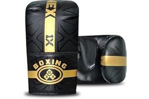 ONEX Bag Gloves for Heavy Punching Training | MMA | Leather Boxing Mitts | Boxing Mitts | Muay Thai Pads | Kickboxing | Punching Mitts | Focus Pads and Double End Speed Ball Workout