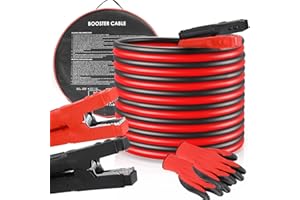 ‎TLGREEN TLGREEN 6m 50mm² 3000A Starthilfekabel für Autobatterie schweres Auto Überbrückungskabel 12V/24V kupferbeschichteten Aluminiumkabeln für Starthilfe schwache Batterie Reisetasche Schutzhandschuhen