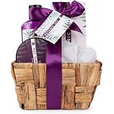 Accentra BOTANIC SPA Green Tea &amp; Lemon Verbena Bath Set | Personal Care Kit with Shower Gel, Body Lotion, Mesh Sponge, Lilac