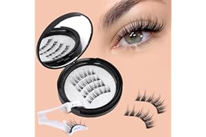 wiwoseo Magnetic Eyelashes with Applicator Natural Look Magnetic Lashes with Applicator Reusable Magnetic Eyelashes without Eyeliner Magnetic Lashes with Clamp Natural Magnetic Eyelashes
