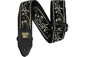 Ernie Ball Jacquard Guitar/Bass Strap - Black Pleasant Pheasant