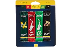 Vandoren SRMIXA3 Alto Sax Jazz Reed Mix Card includes 1 each ZZ, V16, JAVA and JAVA Red Strength 3