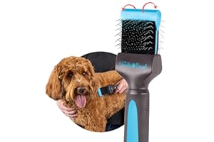 THE DOODLE BRUSH La Doodle Brush Brosse Slicker pour chiens, brosses pour le toilettage des chiens, brosse démêlante Poodle, Golden Doodle, Le toilettage brosses chien à poils longs Slicker Goldendoodles (tête unique)